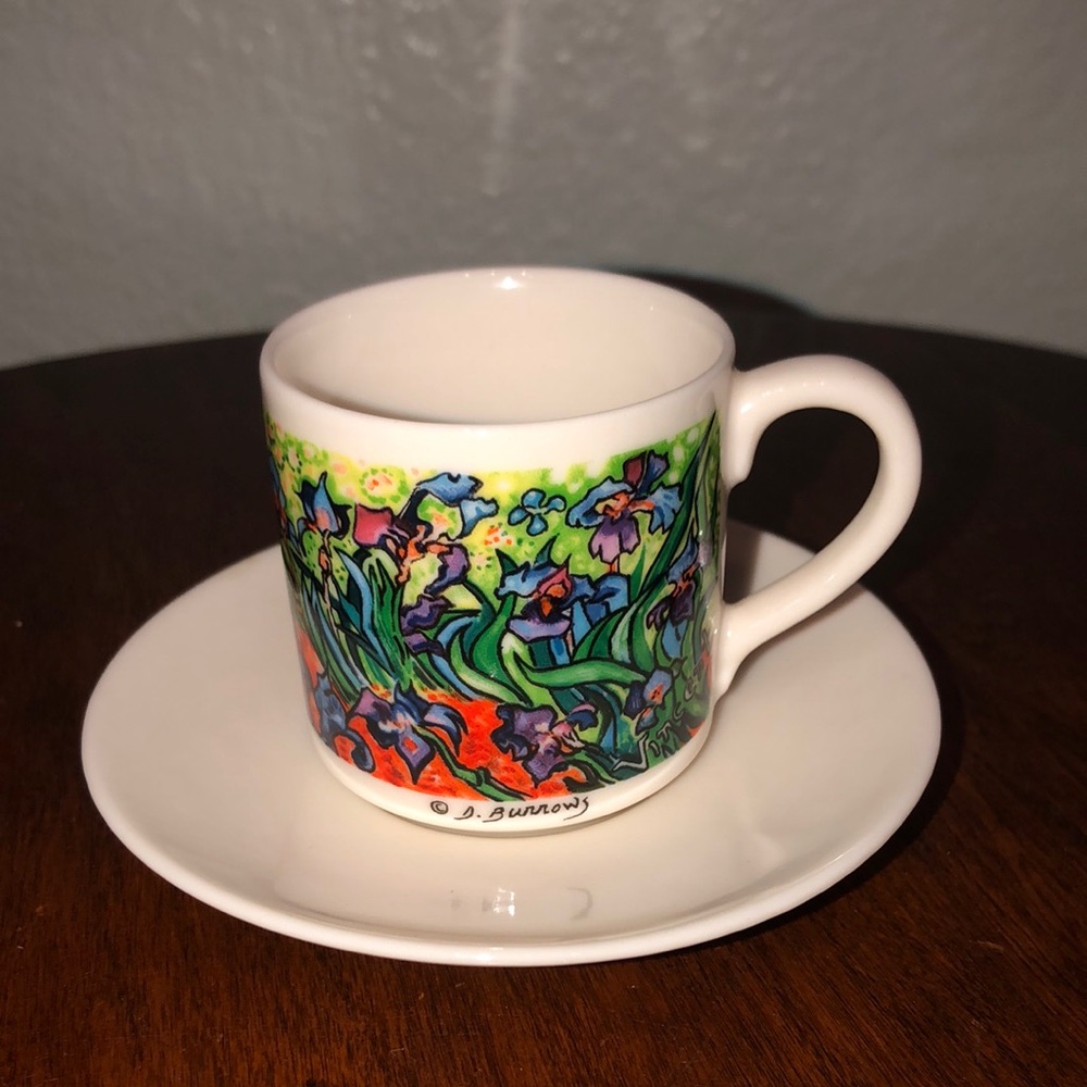 4️⃣ FOR $🔟! CHALEUR DEMITASSE CUP AND SAUCER - VAN GOGH’S IRISES
